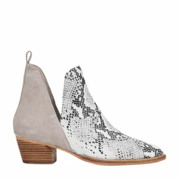 vintage foundry co. Shoes - Vintage Foundry Co. Stylish Gray and White Ankle Boots with Pointed Toe